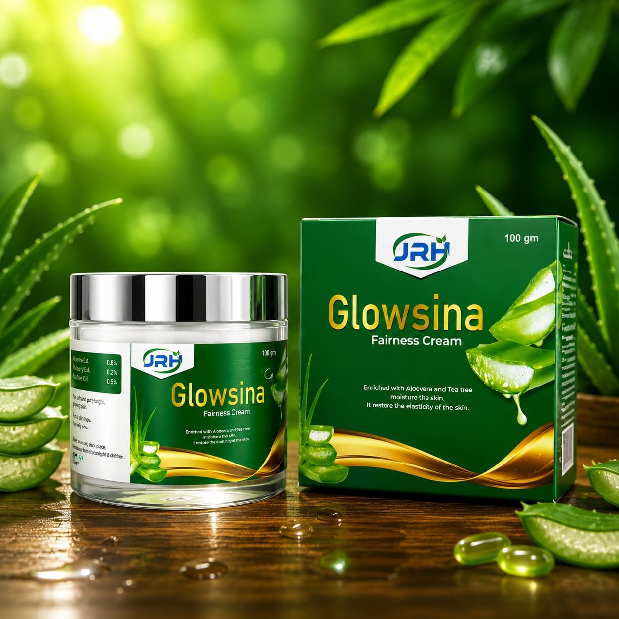 JRH Glowsina Fairness Cream: Acne, Anti-Aging & Radiance (100g)